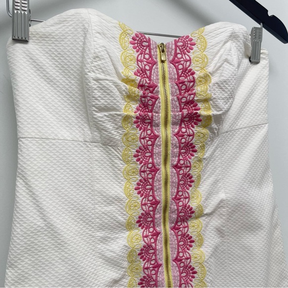 Lilly Pulitzer Wesley Zip Up Sleeveless White Mini Dress Size 4 - Picture 3 of 12